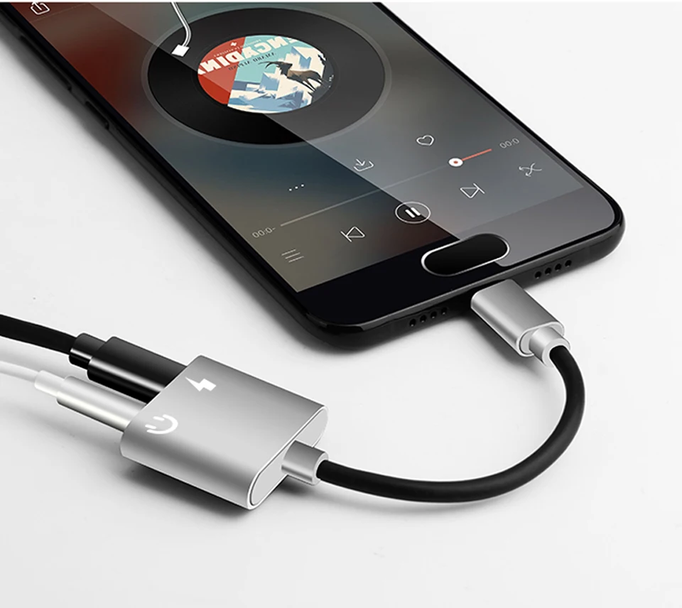 2in1 Type-c Cables For iPhone 7 8 Plus X Charging adapter Charger Splitter For Lightning Headphone Earphone  Audio Cable Adapter (11)