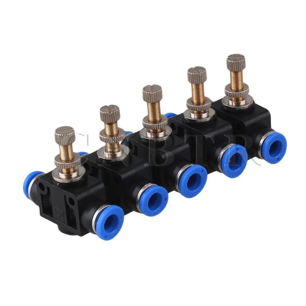 

CNBTR 5Pcs 8mm Push In Speed Controller Pneumatic Air Valves Rapid Connection Design