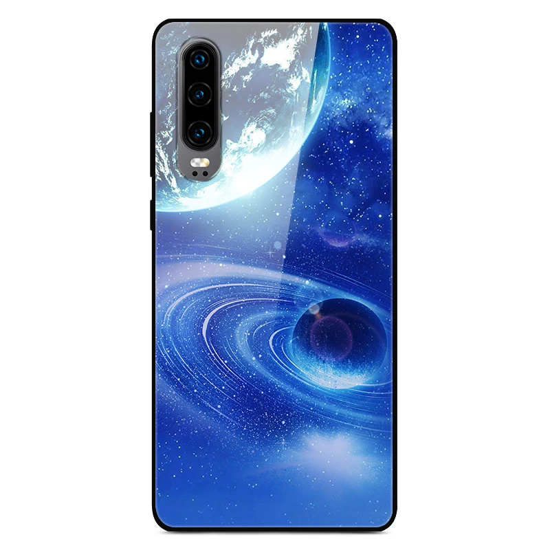 Чехол H для huawei P30, жесткий стеклянный чехол для телефона huawei P30 Pro P30Pro, Мягкий бампер, закаленное P 30, пространство для Huawe P30