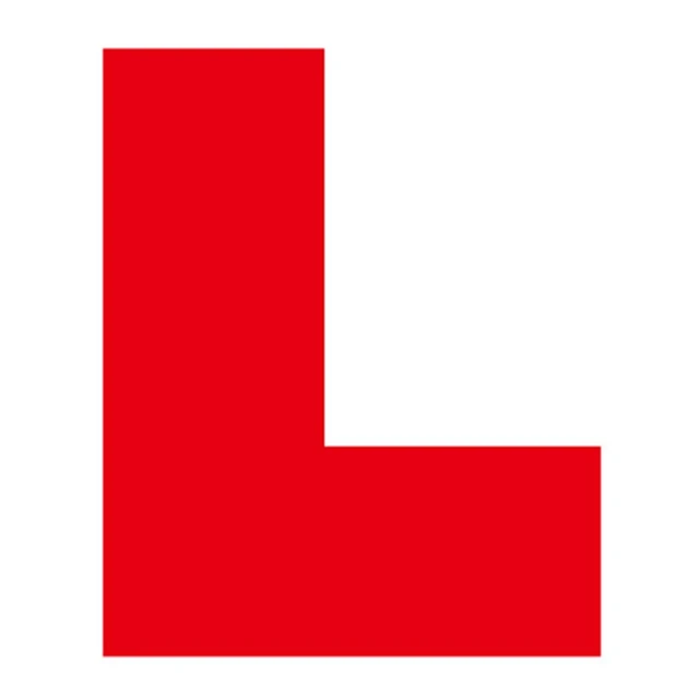 2Pcs Fashion Learner L Plates Motorcycle Car Sticker