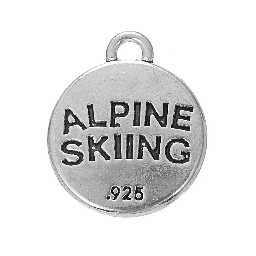 بلدي شكل 20 pcs المعادن التزلج الألبي محفورة سحر ل أساور مجوهرات