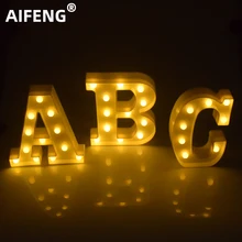 AIFENG DIY 26 светодиодный ночник с английской буквой 3D знак шатра Алфавит настенный светильник для свадьбы, дня рождения, вечеринки, Рождества AIFENG DIY 26 светодиодный ночник с английской буквой 3D знак шатра Алфавит настенный светильник для свадьбы, дня рождения, вечеринки, Рождества