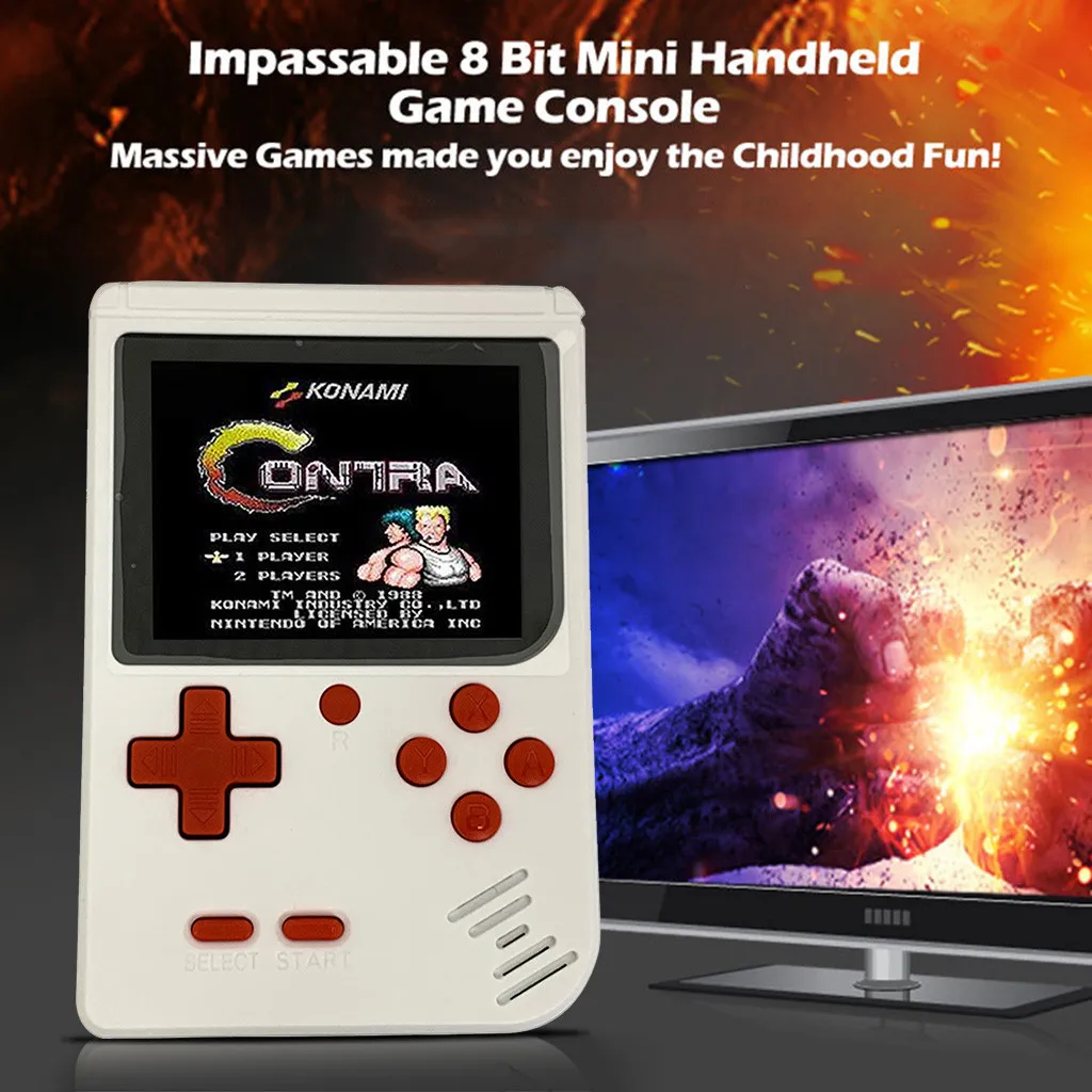 Ретро портативная мини портативная игровая консоль 8-Bit 2,8 дюймов цветной lcd Детский Цветной игровой плеер встроенный 168 игр подарки для мальчиков