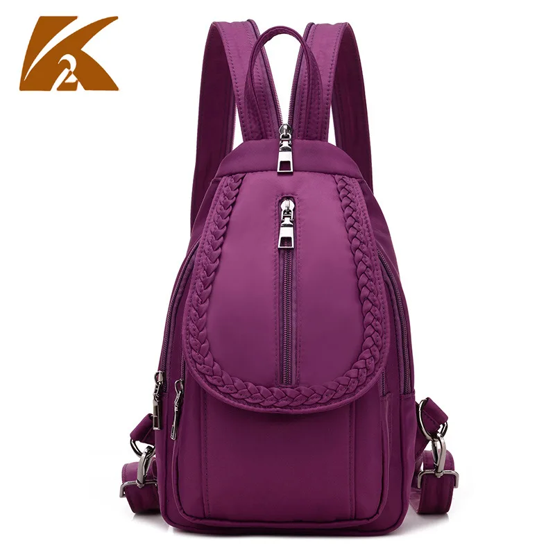 

KVKY 2017 New Woman Backpack Nylon Backpack Girl Schoolbag Mochilas Feminina Shoulder Bag Laptop Backpack Woman Chest Bag WH298