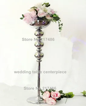 

European romantic metal sliver wedding centerpiece decoration vases wedding pop