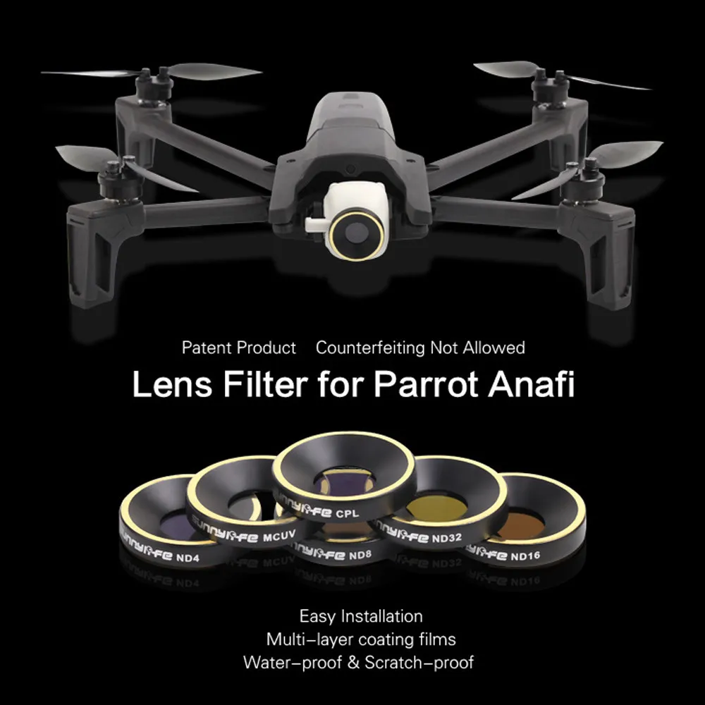 

HIPERDEAL Camera Lens For Drone Parrot ND4 ND8 ND16 ND32 CPL MCUV Lens Filter for Parrot ANAFI Drone Gimbal Camera Lens BAY22