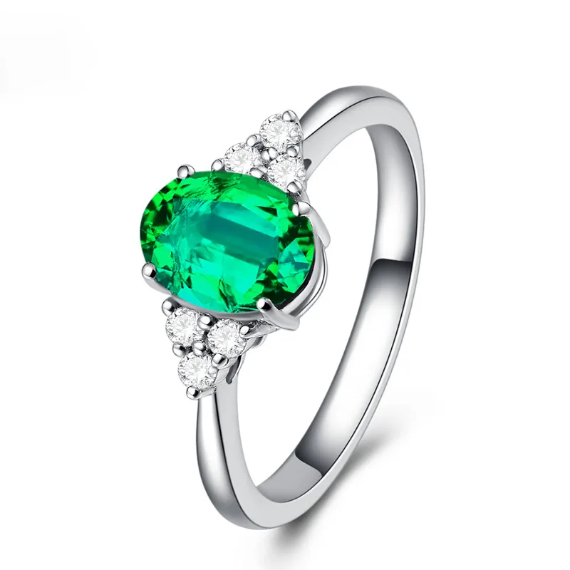 

Fashion Olive Green Stone Rings For Women Men Purple Red Cubic Zircon Ring With Crystal Silver Color for Engagement Jewelry Gift