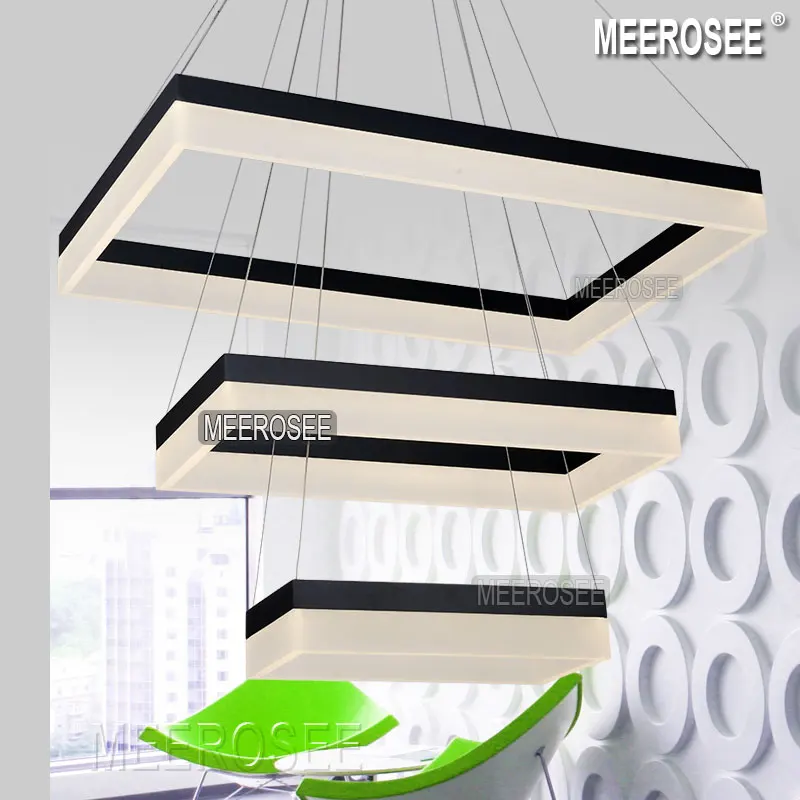 aliexpress com buy new arrival rectangle led chandelier black rectangle light fixture