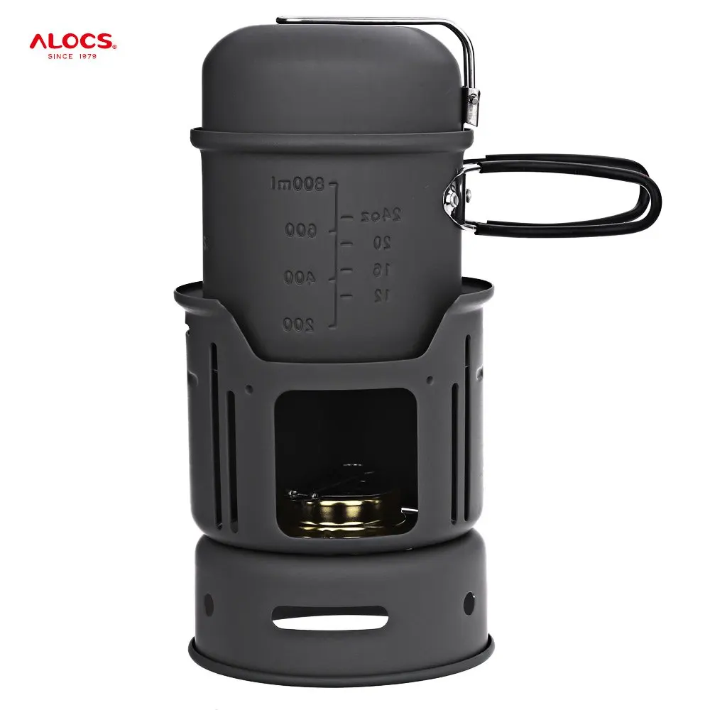 ALOCS CW C01 7 шт. Походная посуда Портативный Походные горелки и плитки горшок чаша 1 2