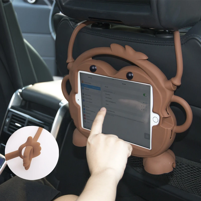 Funda de tableta asiento trasero de coche, iPad mini 1 2 3 4, soporte para reposacabezas, cubierta de silicona con soporte para niños, cama de casa|Fundas de tablets y libros electrónicos| AliExpress