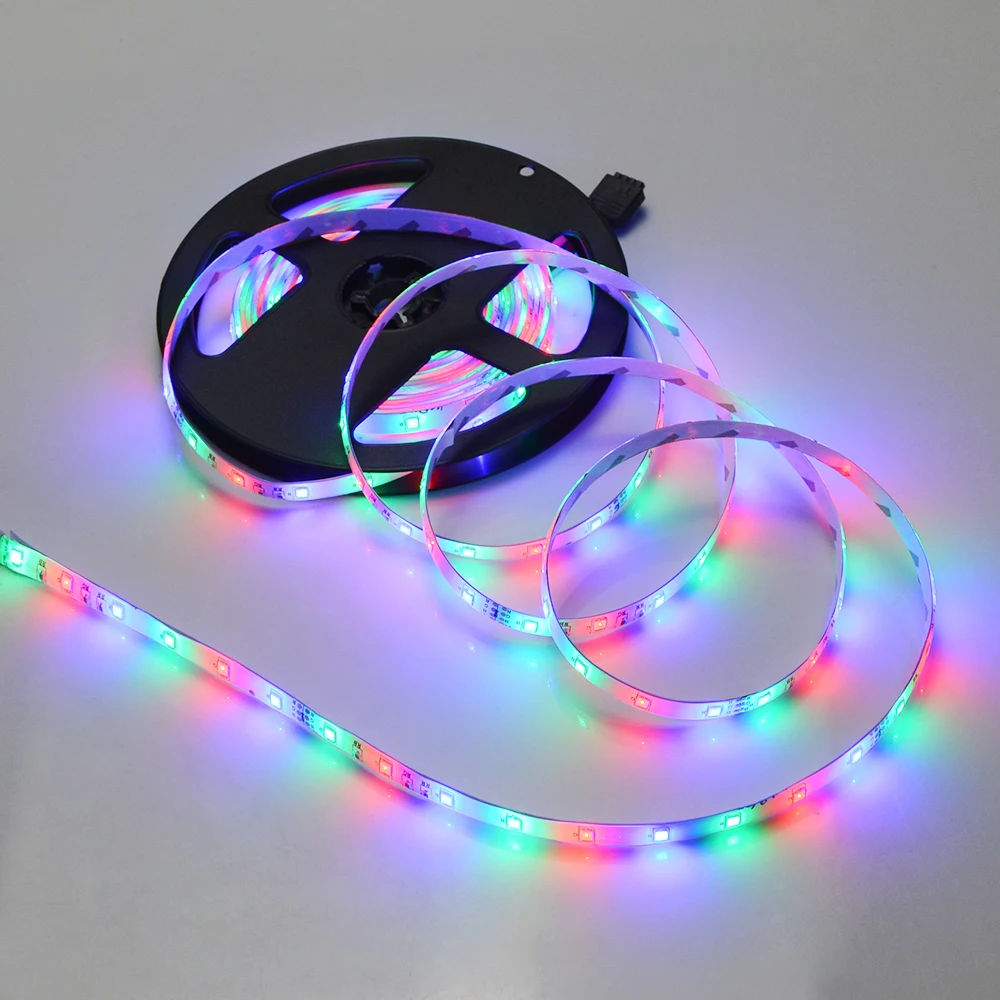 RGB Светодиодная лента RGB SMD 2835 гибкая лента светодиод лента RGB 5 м Диодная лента DC 12 В водонепроницаемый декор 60 Светодиодный s/M