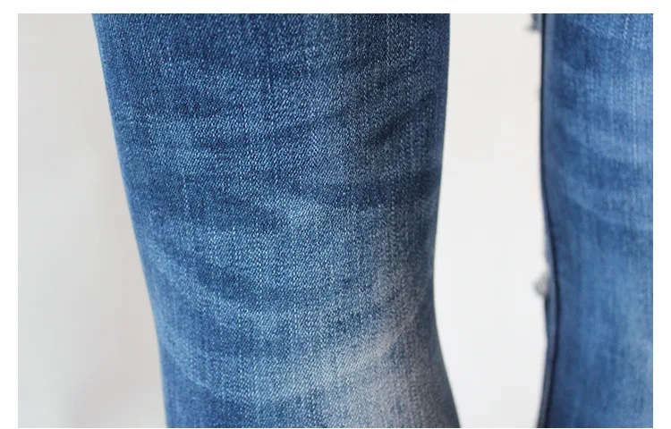 Обтягивающие Стрейчевые обтягивающие женские джинсы, женские джинсы с дырками, джинсовые брюки, джинсы для женщин#160238
