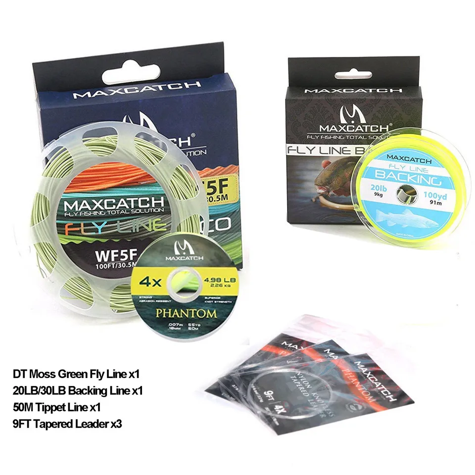 Maximumcatch 1-8WT 100FT DT Fly рыболовная леска двойной конус плавающая леска зеленый/желтый/оранжевый цвет