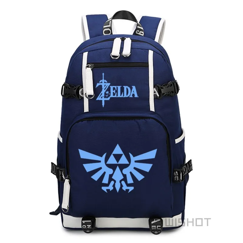 Blue6 WISHOT The Legend of Zelda: Дыхание Дикого ссылка рюкзак Многофункциональный USB зарядки световой мешок - Цвет: Blue6