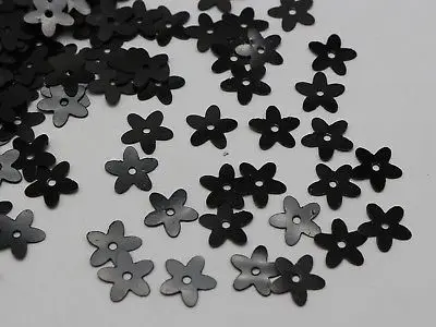 2000 Черный 10 мм цветы свободные пайетками Вышивание Свадебные Craft