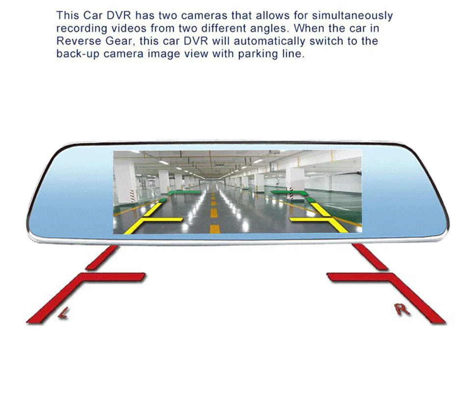 SKydot 7 Inch 3G Touch GPS DVR Dual Lens Bluetooth Rearview Mirror Android 5.0 Car DVRs  FHD 1080P Video Recorder Dash Cam-13