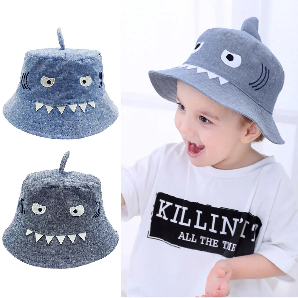 

Shark Print Autumn Kids Cap Toddler Baby Boys And Girls Hat Children Cartoon Shark Print Autumn Cap AU.22