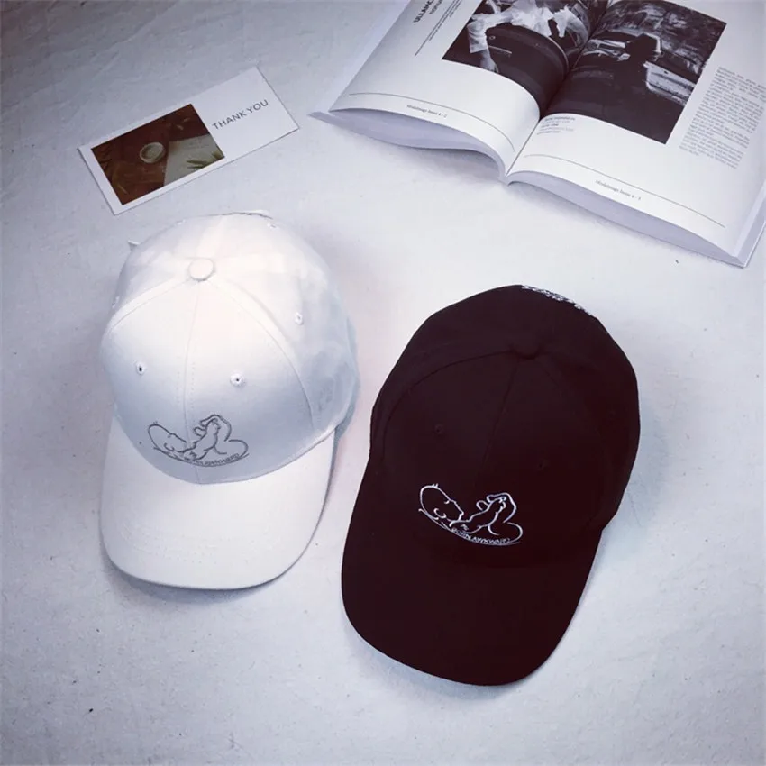 

2017 spring and summer wild men and women embroidered baby cap with curved canopy sun hat baby pattern couple baseball hat m138