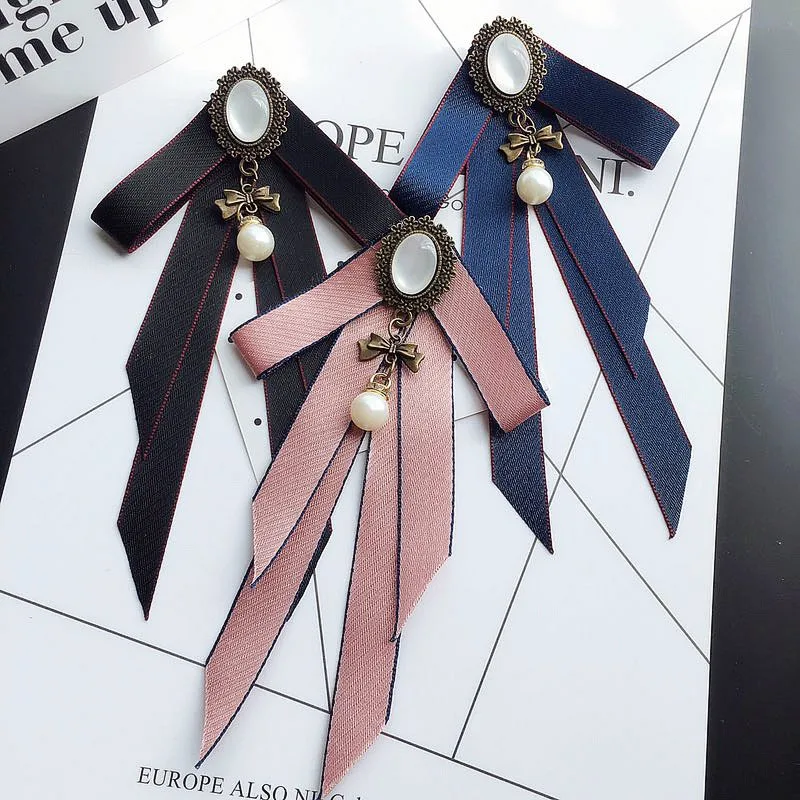 

Free Shipping fashion female woman School short bow tie ribbon cloth collar anchor chair accessories Flower headdress