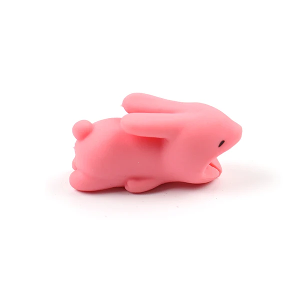 FFFAS Япония USB кабель укус мобильного телефона Декор животных протектор Организатор зарядное устройство провода намотки головы для Iphone 7 8 X Plus - Цвет: rabbit