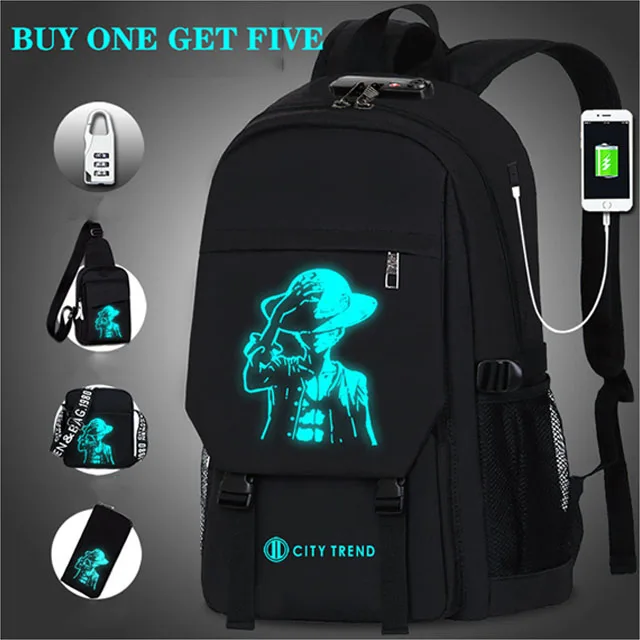 

School Bags Anti-Theft Children's Backpack Luminous USB Charging Schoolbag For Teenage Girls Boy Waterproof Kids School Backpack