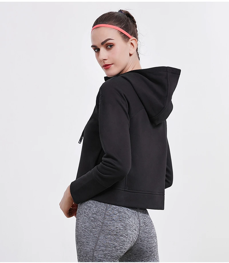 Zipper das Mulheres Do Bordado de Fitness