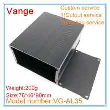 5 шт./лот настенные панели алюминиевый материал индивидуальные коробки 6063-T5 алюминиевый корпус diy 76*46*90 мм для смесительного оборудования