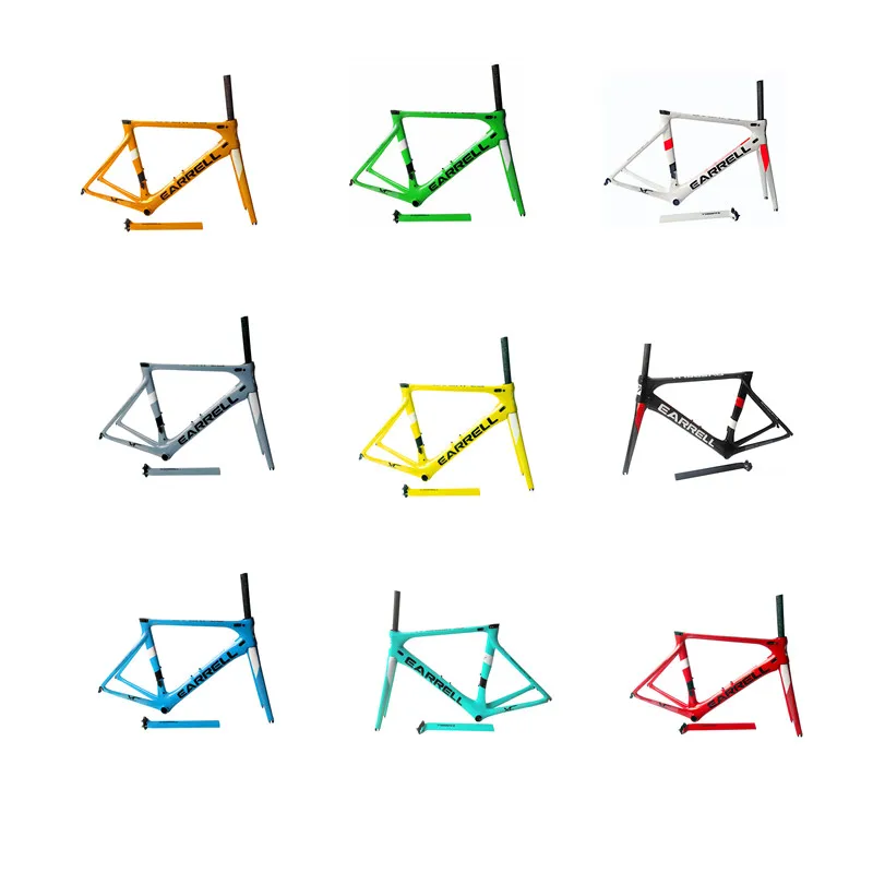

EARRELL style carbon road frame Di2 bike fixed gear frame cycling bicycle Frame+Fork+headset+clamp+seatpost Accessories carbon