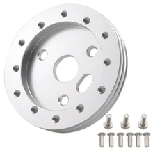 Black/Silver 13mm 6 Hole to 3 Holes Steering Wheel Padding Higher Slice Aluminum Alloy Adapter Wheel Spacer New
