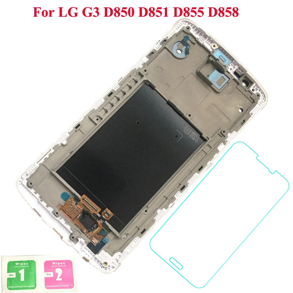 

LCD Black White For LG LCD Display Touch Screen Digitizer Assembly With Frame Pantalla Replacement