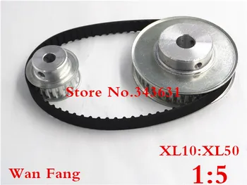 

Timing Belt Pulley XL Reduction 5:1 50teeth 10teeth shaft center distance 100mm Engraving machine accessories - belt gear kit