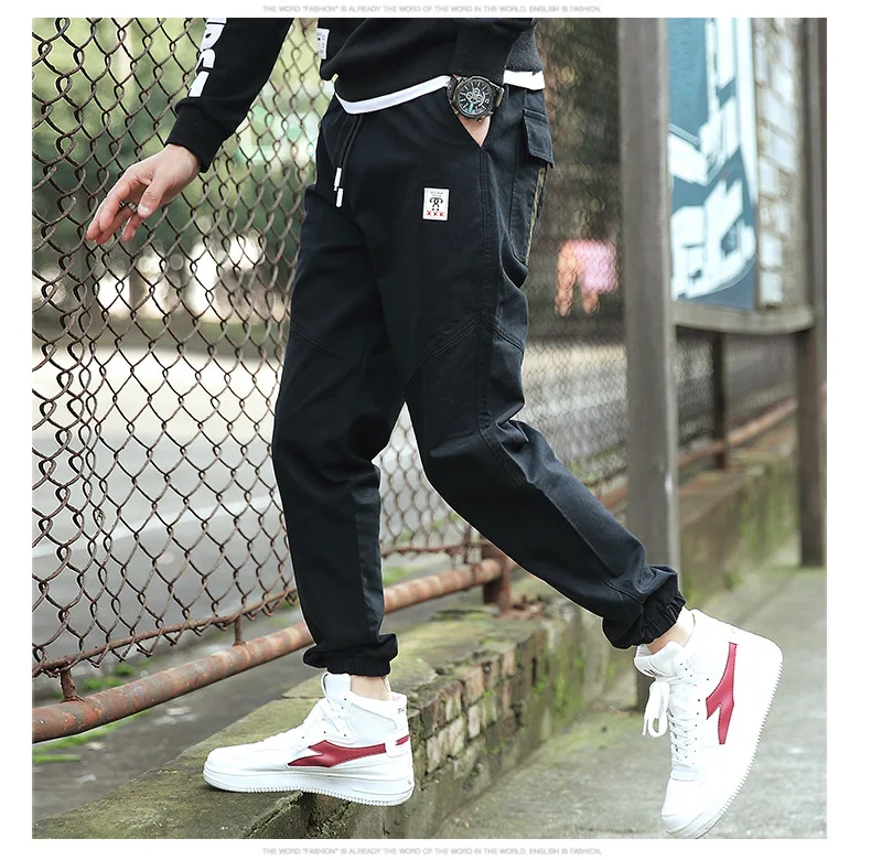 summer new men's casual pants men's trousers plus fertilizer 7XL overalls hip hop cotton loose sports tide pants streetwear