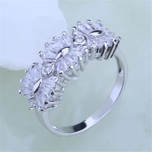 ZHE FAN Mulheres Bonito Anéis Em Forma De Borboleta Branco AAA Cubic Zirconia Partido Anel Ródio Chapeado de Casamento Encantador Acessórios Do Presente