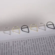 300 шт./лот краткое стиль в форме капли металла скрепки для бумаги канцелярская Закладка школы офиса питания Эсколар Papelaria