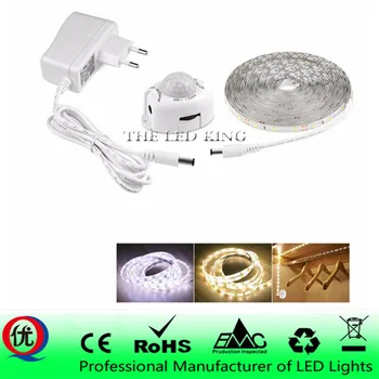 

DC12V LED Strip 2835 Motion Sensor controller Auto ON/OFF IP65 waterproof Flexible LED Tape 1M 2M 3M 4M 5M Sensor Bed Light