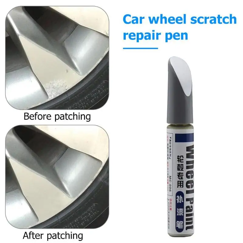 

1pcs 12ML Car Paint Scratch Repair Pen Waterproof Auto Wheel Spoke Rim Paint Pen Brush Paint Tyre Care