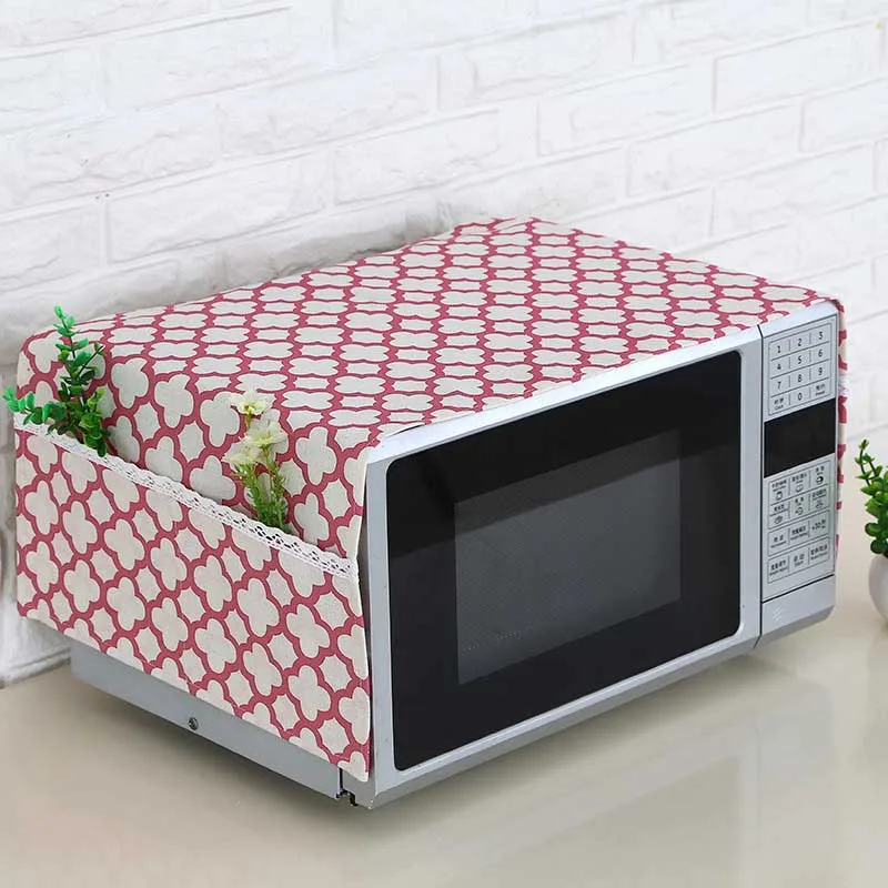 35*95cm Microwave Oven Dustproof Cover With Pockets Cloth Microwaves