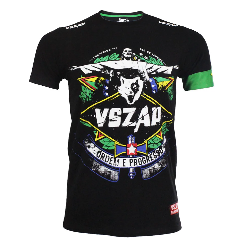 VSZAP MMA одежда компрессионная рубашка для спортзала Rashguard FitnessT рубашка Мужской базовый слой кожи плотный вес лифтинг Муай Тай футболка