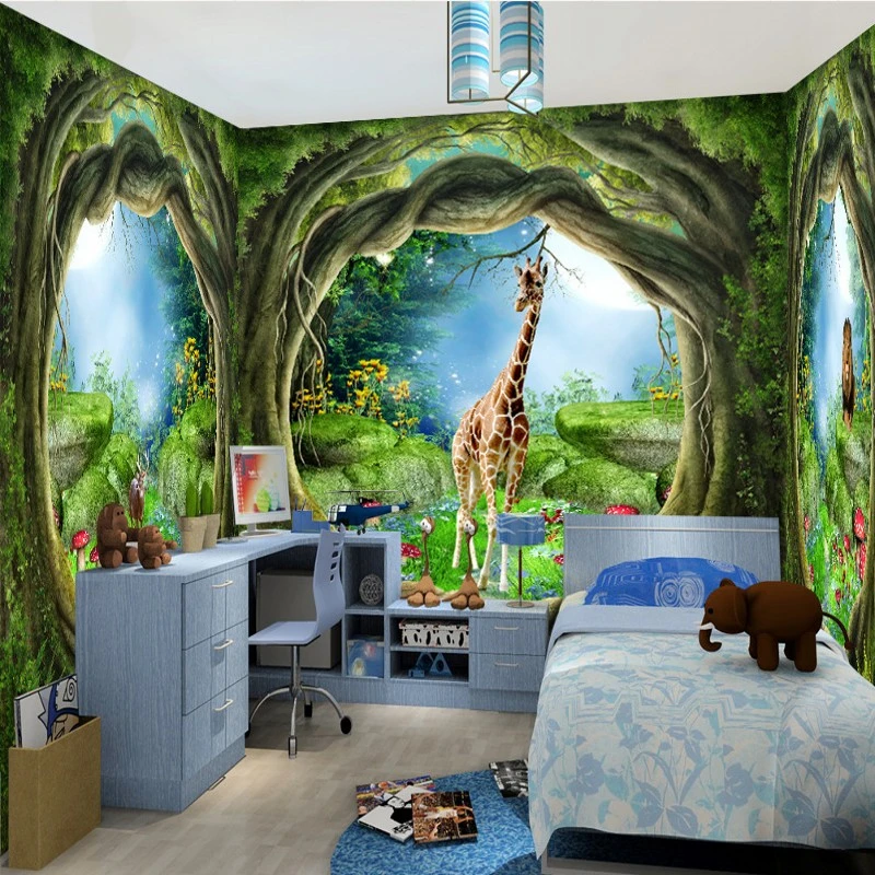 Ozel Duvar 3d Uc Boyutlu Ruya Peri Masali Orman Agaci Evi Tema Resimleri Yatak Odasi Zemin Duvar Kagidi Backdrop Wallpaper Custom Muralmural 3d Aliexpress