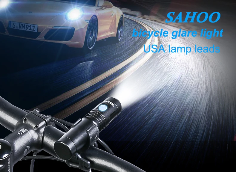 Best SAHOO Bycicle Accessories Full Waterproof 700LM Bike Light Usb Charge 2400mAH Bicycle Light Lights Led Lamp Flashlight 1