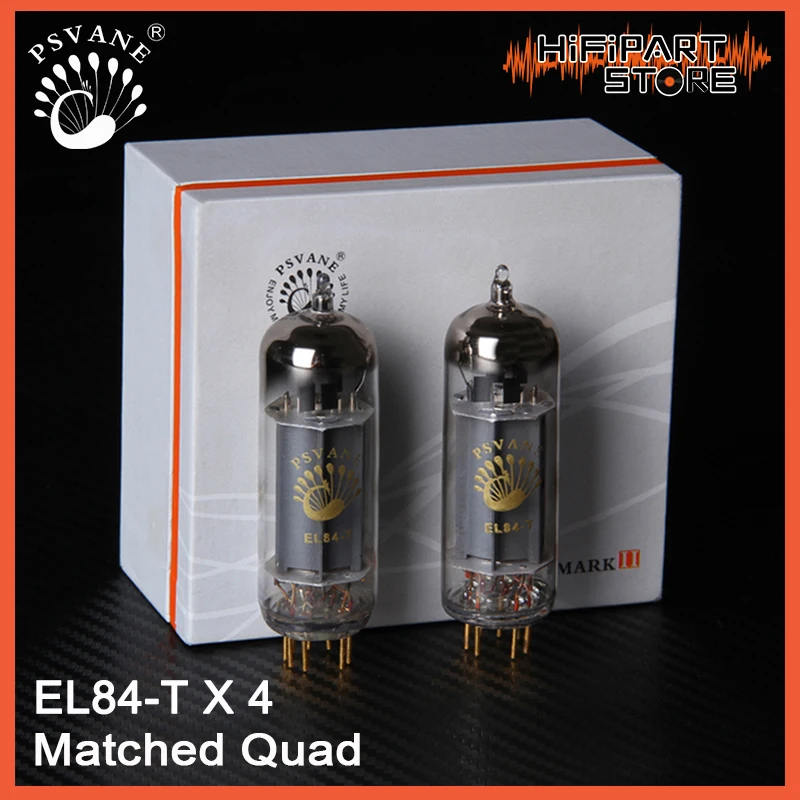 

4pcs PSVANE EL84-T Valve Matched Quad Tube amplifier accessories Repalce GV Shuguang EH JJ Mullard EL84 6BQ5 6P14