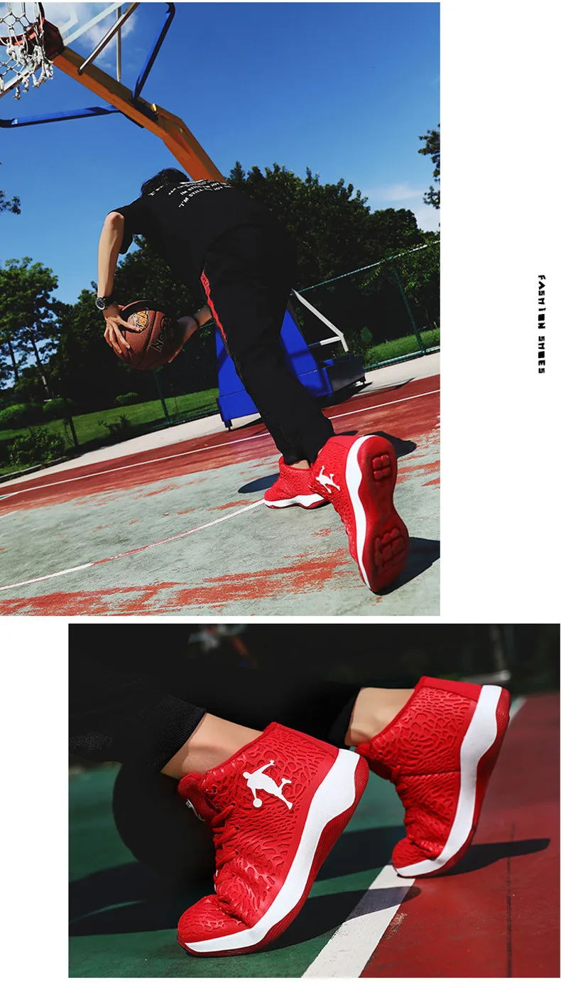 Man Light Jordan Basketball Shoes Breathable Anti-slip Basketball Sneakers Men Lace-up Sports Gym Ankle Boots Shoes Basket Homme (15)