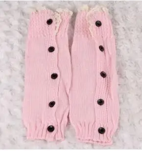 1 пара, вязаные гетры с кружевом для маленьких девочек гетры с пуговицами для девочек можно носить как носки для обуви - Цвет: 7