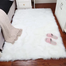 MUZZI роскошные прямоугольник овчины мохнатые ковры домашний декор серый цвет квадратный мягкий приятный как натуральный мех