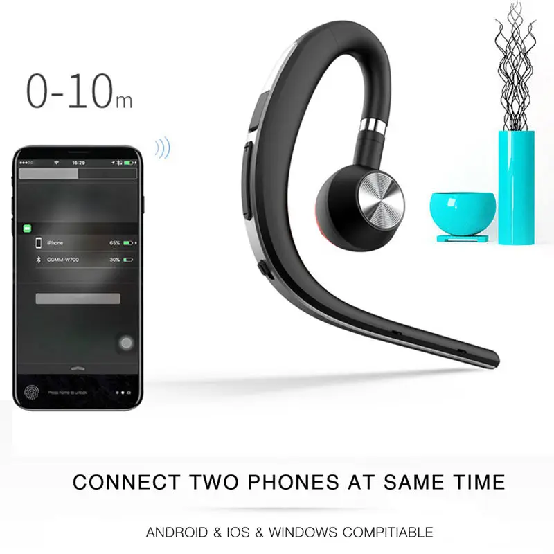 Обновление Bluetooth наушники Handsfree ушные крючки беспроводные гарнитуры V4.1