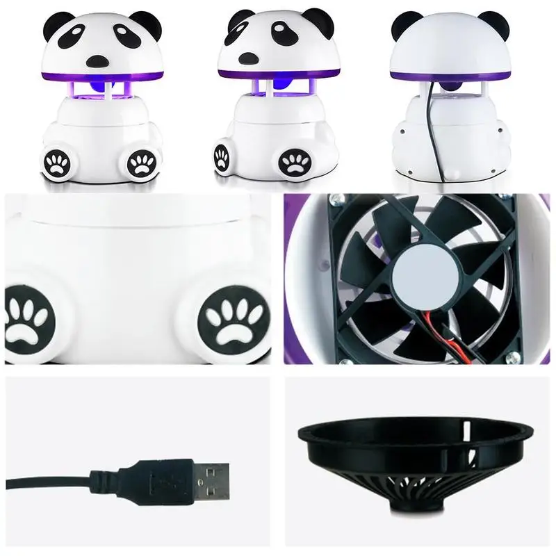 Chiclits USB Panda Mosquito Killer Light LED Insect Trap Lamp Mosquito Pest Moth Inhaler Household Indoor Bug Zapper For Baby (5)