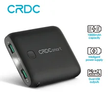 Powerbank CRDC 10000mAh Universal Quick Charge Power Bank Portable External Battery Dual USB Charger For iPhone 8 7 6 Plus Mi Et