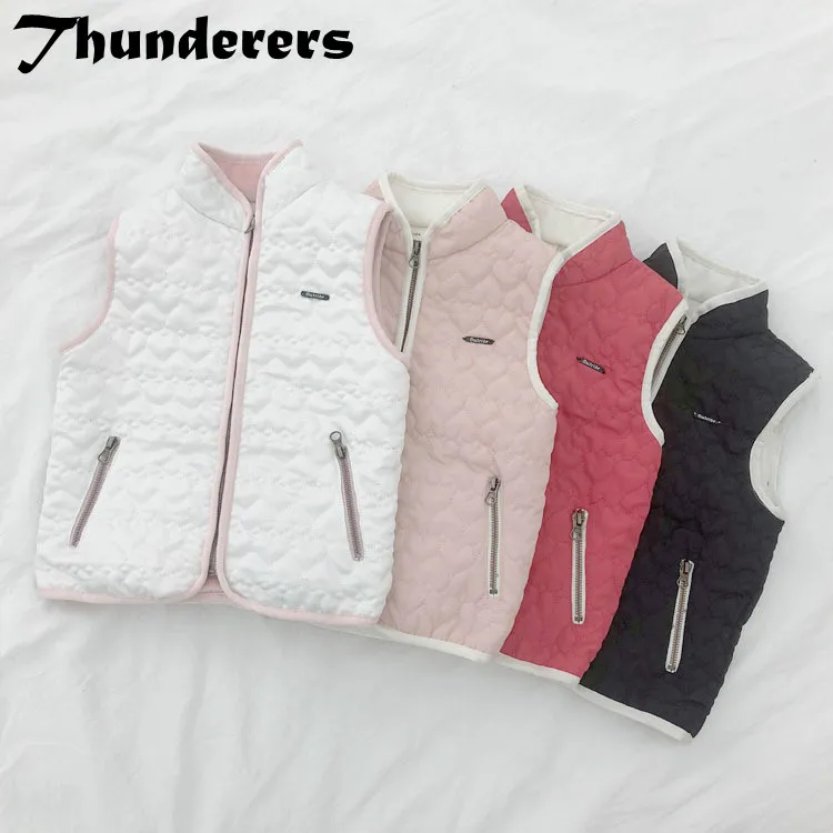 

Children's clothing autumn and winter love quilted vest boys and girls baby vest warm cotton liner vest