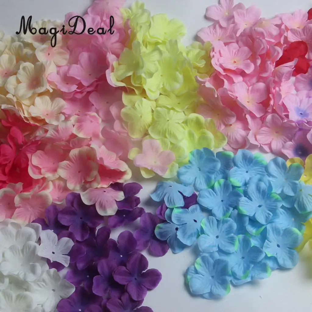 MagiDeal Delicate 500Pcs Artificial Rose Flower Petals Craft for DIY Hair Bow Dress Wedding Party Corsage Flower Garland Decor