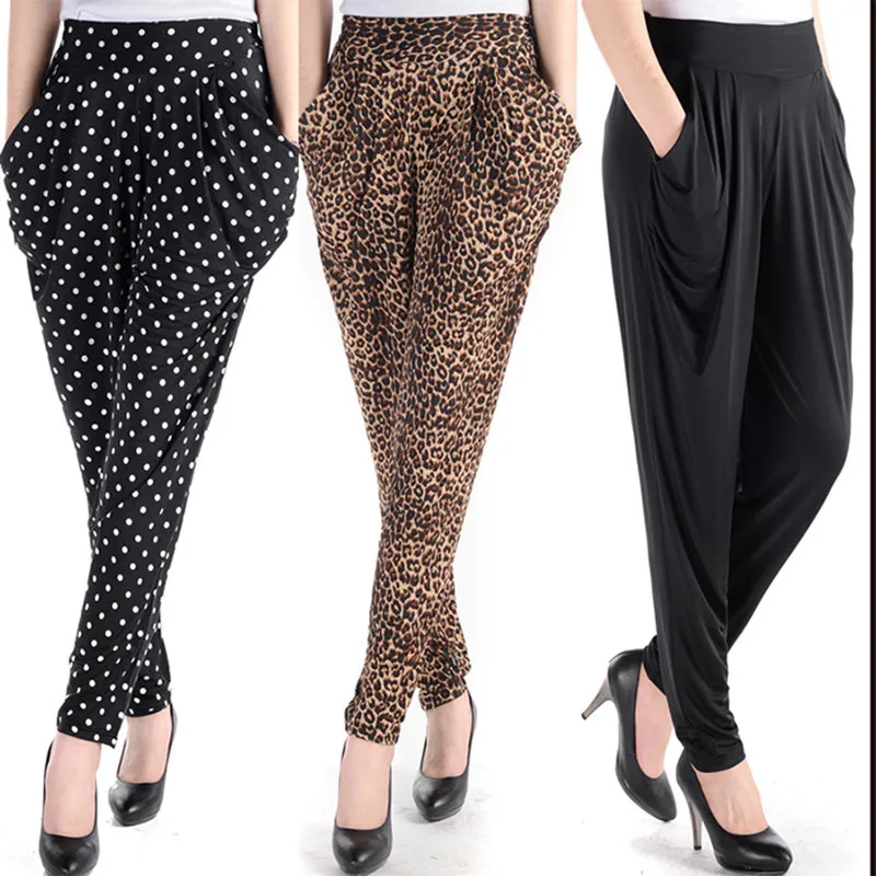 Pantalones bombachos para mujer, pantalón de chándal informal, holgado, con dibujos de conejo, para verano y otoño, 2020